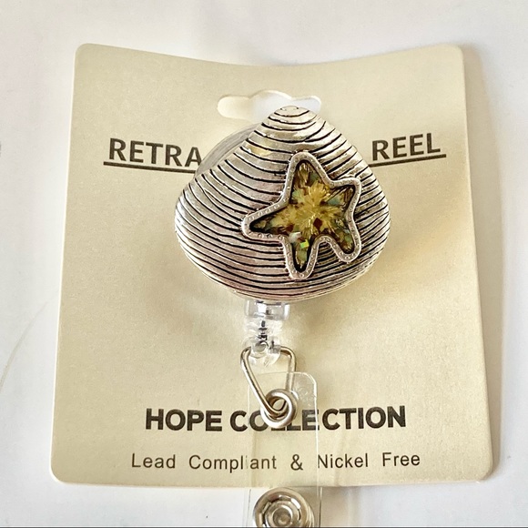 Sea Shell Sea Life ID Work Badge Holder Lanyard Island Nautical Beach - Picture 3 of 9